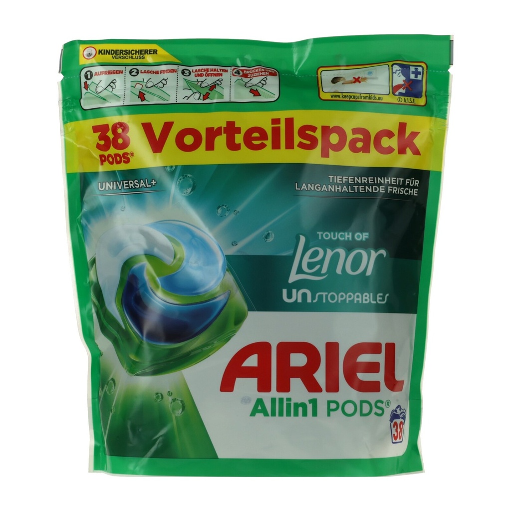 Ariel Waschmittel-Caps 38WL Universal+ Touch Of Lenor Unstoppables