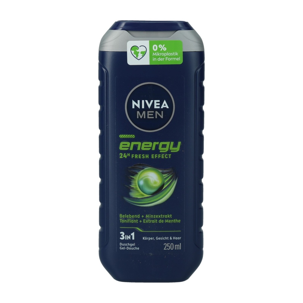 Nivea Shampoo und Duschgel 250ml 3-in-1 Für Männer Energy