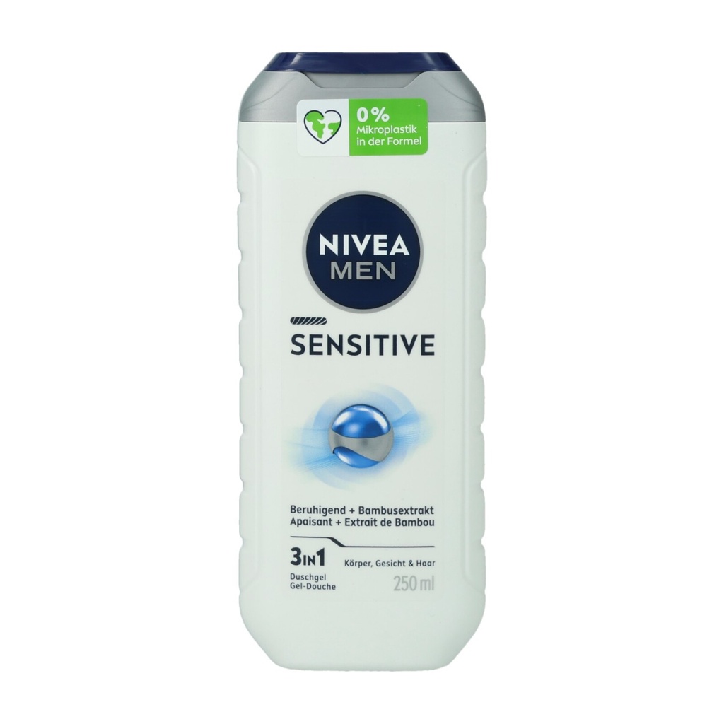 Nivea Shampoo und Duschgel 250ml 3-in-1 Für Männer Sensitive