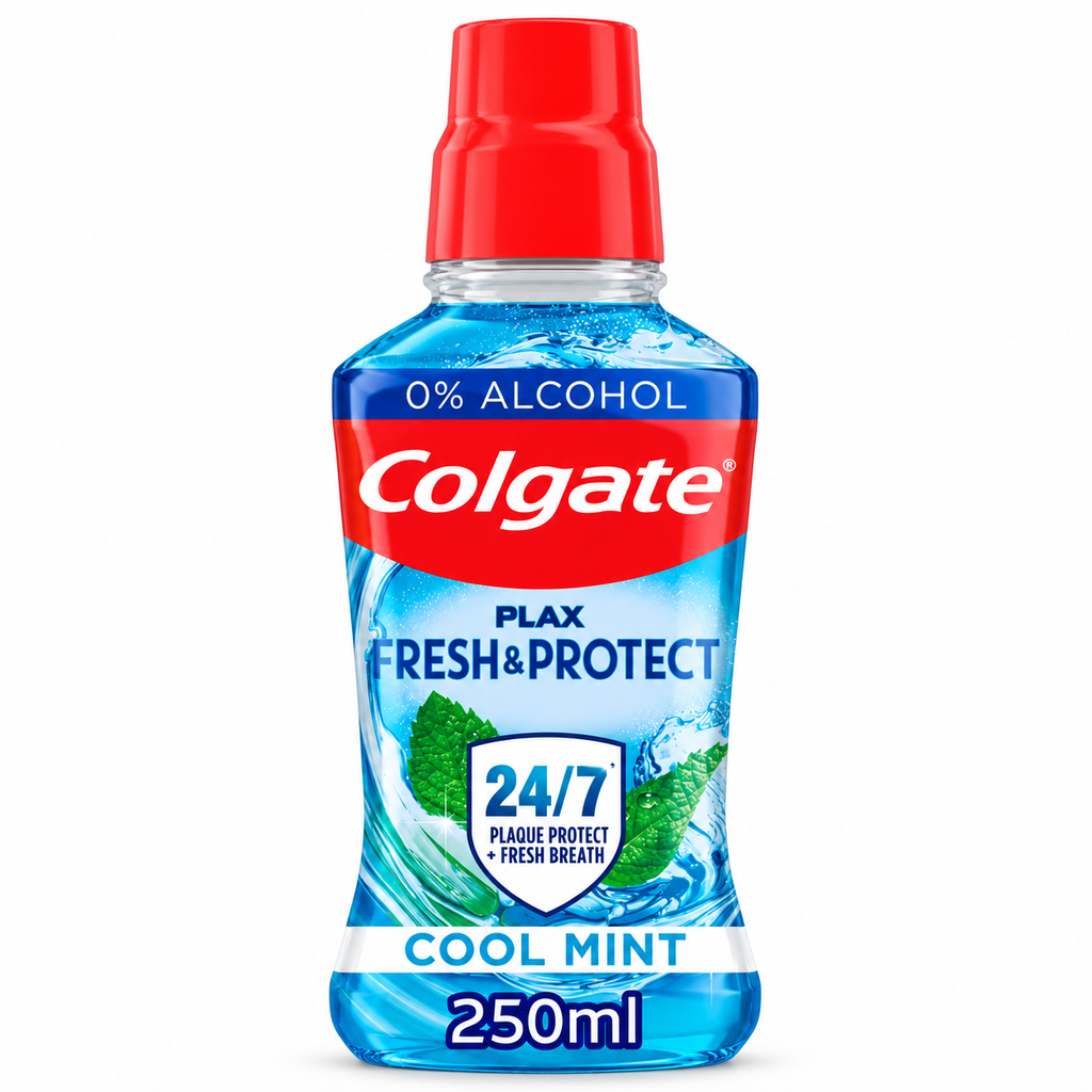 Colgate Plax Fresh & Protect Cool Mint Mundspülung in der 250-ml-Flasche