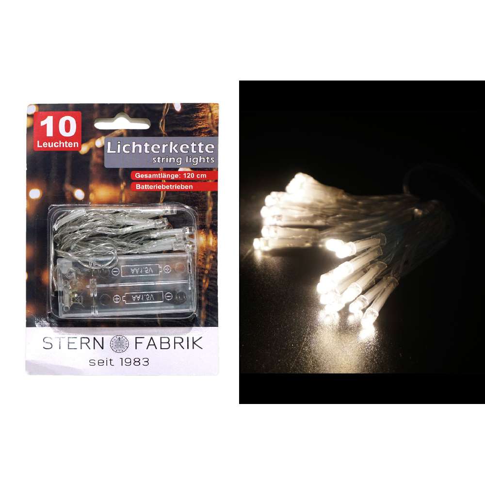 Lichterkette LED 10er, transparentes Kabel DNP Produkt 