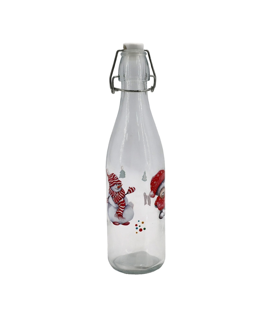 Weihnachtsdeko Glas "Bügelverschlussflasche" 500 ml