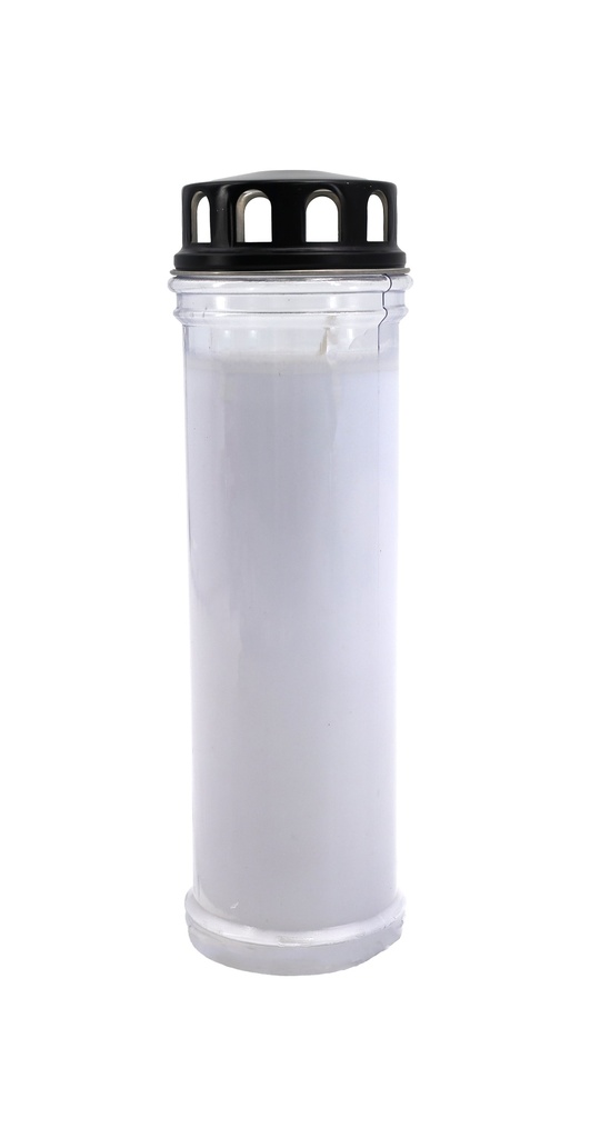 Grabkerze | Erstklassige Qualität | XXXL Weiß/Schwarz,  25cm Höhe x 7cm Breite