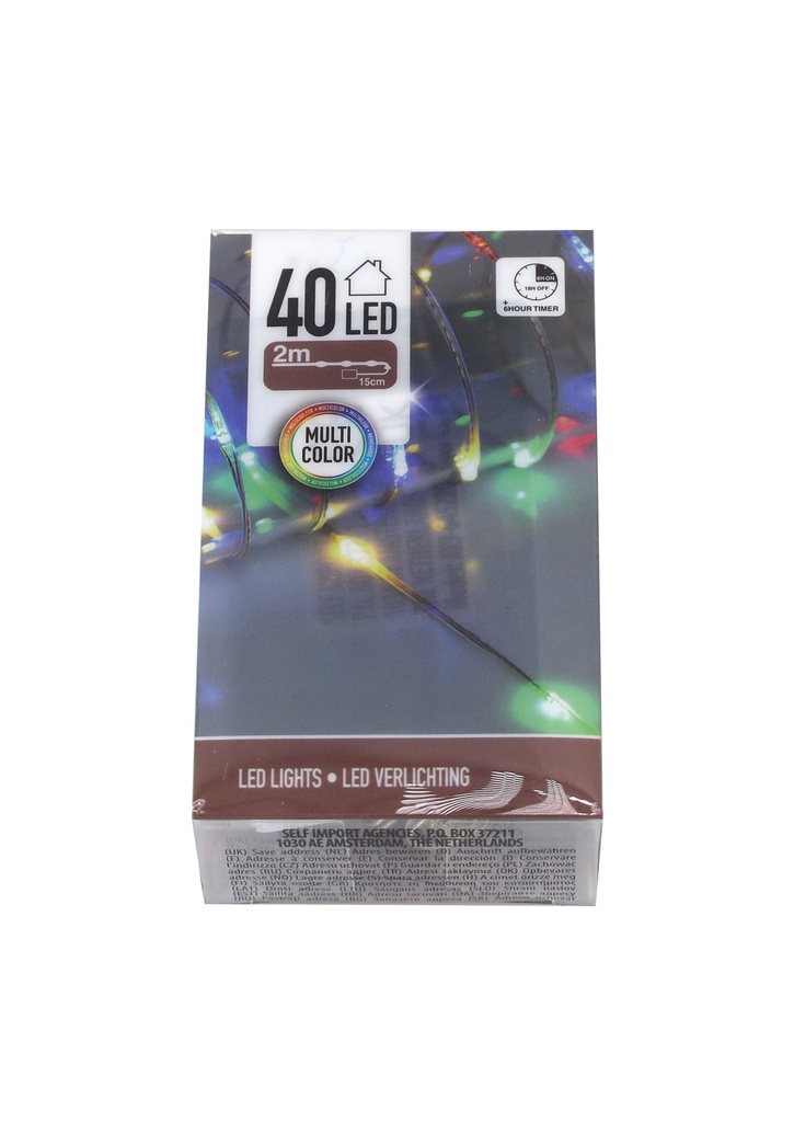 LED Licht 40Led Multi Timer 2m