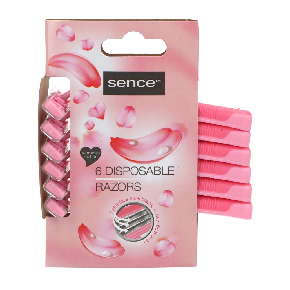 Sencebeauty Razors Women Rasierer 6Stück 3-fach Klingen Edelstahl