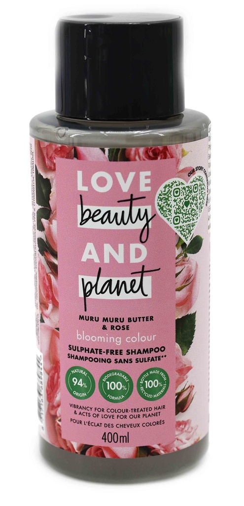 Love Beauty & Planet Shampoo Blühende Farben Muru Muru Butter & Rose 400ml