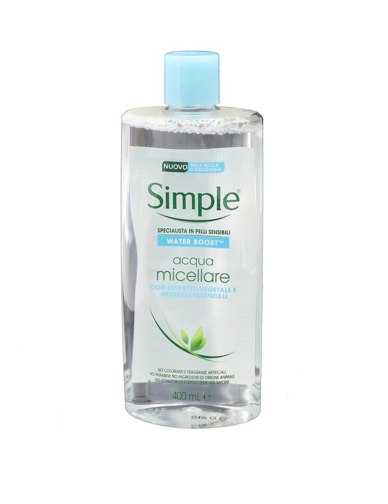 Simple Feuchtigkeitsspendendes Mizellenwasser 400ml Water Boost