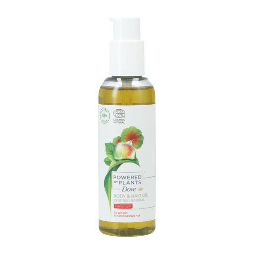 [9504] Dove Powered By Plants Körper & Haaröl 100ml Geranium