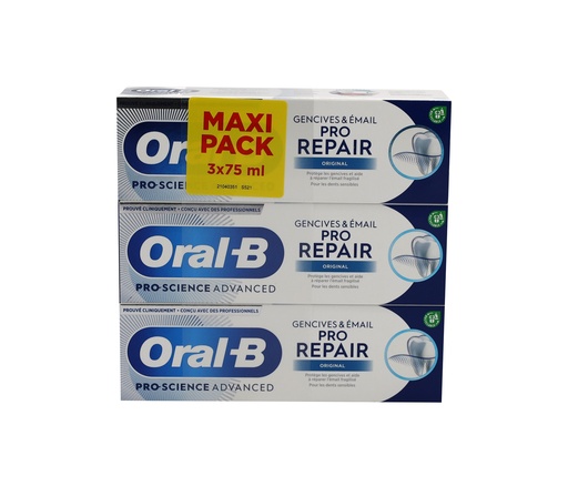 [16218] Oral-B Pro-Repair Zahnpasta 3x75ml Orginal