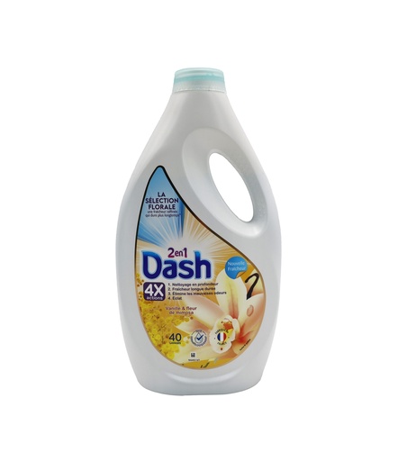 [15078] Dash =(Lenor) Flüssigwaschmittel 1,8L 2-in-1 Vanille & Mimosa 40WL