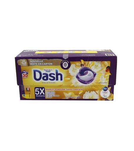 [15268] Dash =(Lenor) All-in-1 Waschmittel PODS Amber & Orchidee 30WL