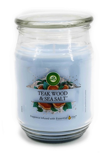 [8854] Air Wick Duftkerze XXL 480gr Teak Wood&Sea Salt