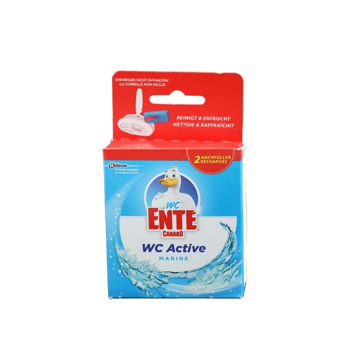 [13060] WC-Ente WC Block 2x40g 3-in-1 Nachfüllpackung Active Marine