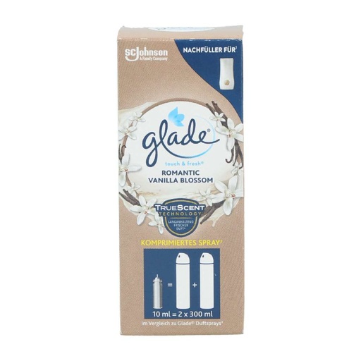 [13028] Glade touch & fresh Mini-Duftspray Nachfüller 10ml Romantic Vanilla Blossom