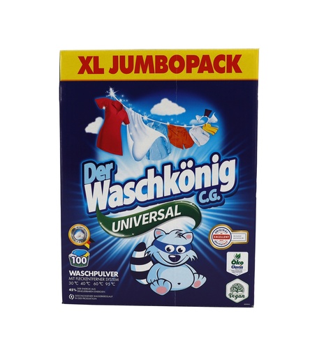 [15028] Waschkönig Waschpulver 6kg 100WL Universal