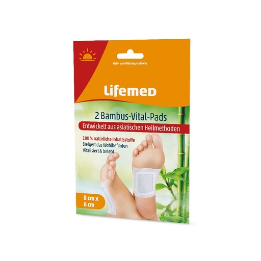 [3589] Lifemed Bambus-Vital Pads 8 cm x 6 cm weiss, 2er