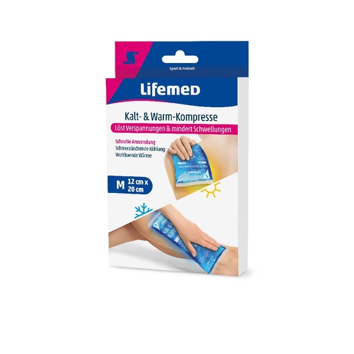 [6608] "Lifemed" Kalt- & Warm-Kompresse 20 cm x 12 cm blau Größe M