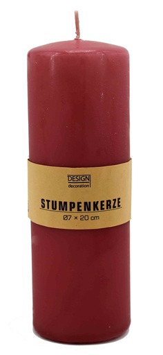 [14007] Stumpenkerze Ø 7x20 cm altrosa