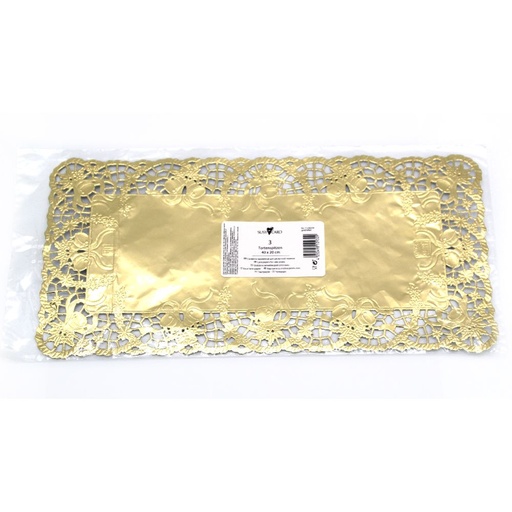 [9853] Tortenspitze eckig gold