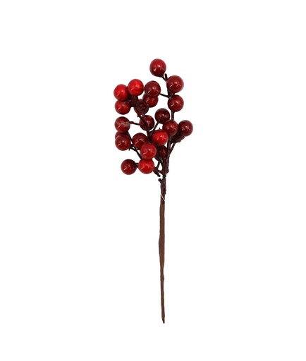 [15752] Weihnachtsdeko "Rote Beeren", 21x10cm, rot