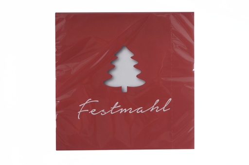 [15724] Servietten Weihnachten "Festmahl" 33x33cm, ¼ Falz, 3-lagig, 20er Pack