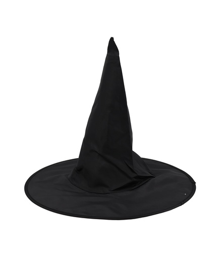 [15667] Halloween Kopfbedeckung "Hexenhut", Ø 38x17cm, schwarz 