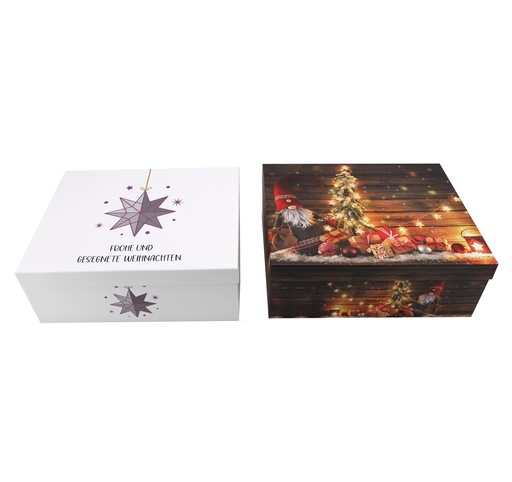 [15706] Geschenkboxen 13er-Set (13 Größen), mit Weihnachtsprint A, 2 Designs