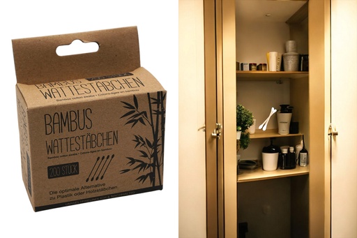 [4056] Wattestäbchen "Bambus" 200er Pack