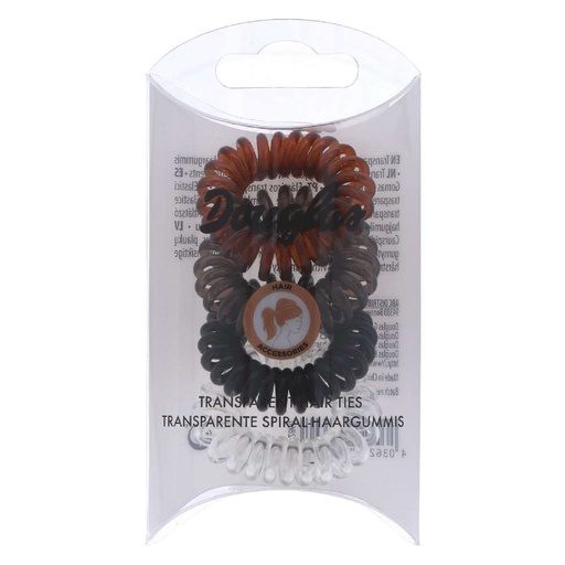 [12345] Douglas Haargummi 4pcs Spiral Transparent