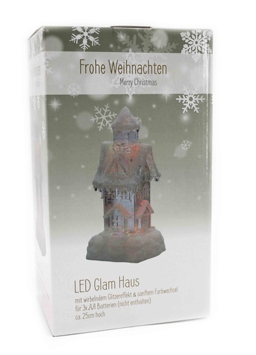 [13677] LED Haus Glamour mit Farbwechsel 25cm