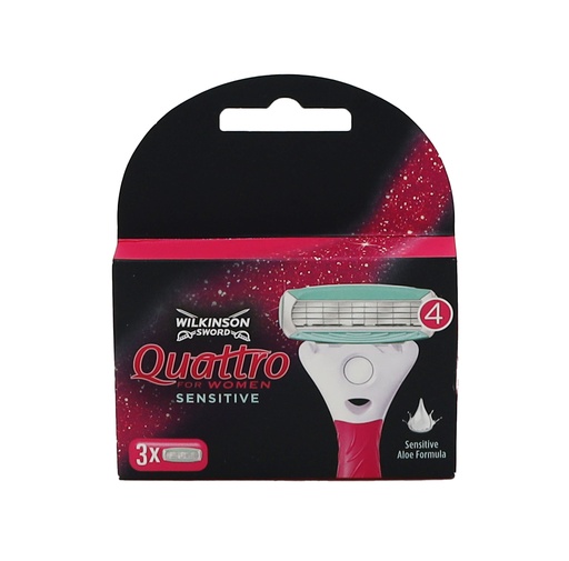 [15375] Wilkinson Quattro for Women Sensitive Rasierer 3 Stück