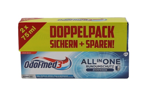 [11946] Odol Med3 Zahncreme 2x75ml All-in-One Schutz Original
