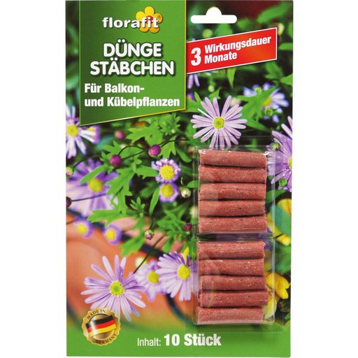 [2639] florafit Düngestäbchen Balkon/Kübelpflanzen 10er