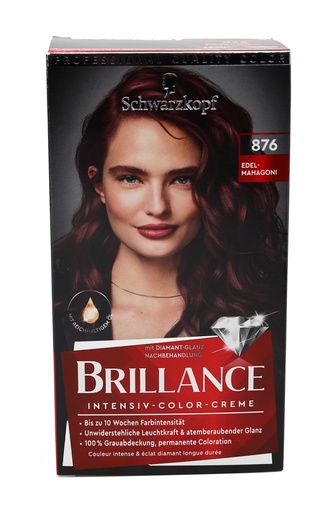 [14337] Schwarzkopf Brillance Haarfarbe 876 Edelmahagoni