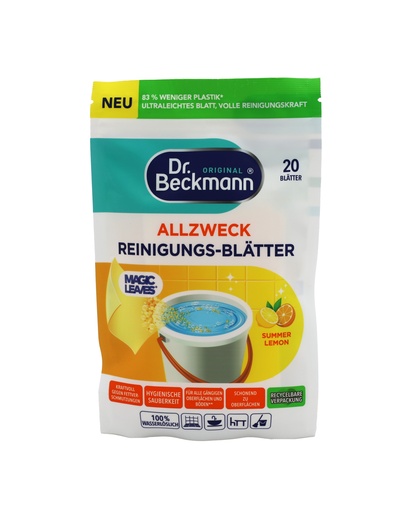 [16260] Dr.Beckmann Magic Leaves Allzweck Reinigungs Blätter 20er Summer Lemon