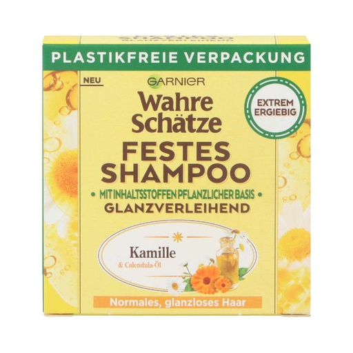 [10498] Garnier Wahre Schätze Shampoo Bar 60gr Kamille & Calendula Öl