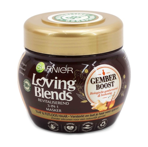 [13792] Garnier Loving Blends Haarmaske 300ml Jar Ginger&Honey