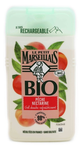 [13838] Le Petit Marseillais Erfrischendes Duschgel Pfirsich-Nektarine Bio 250 ml