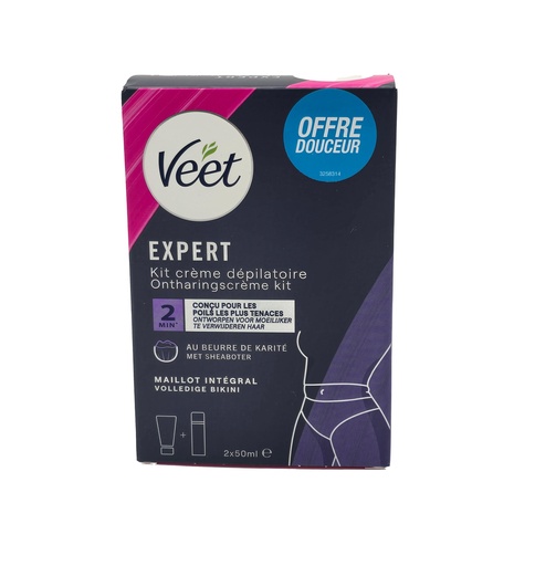 [16231] Veet Expert Haarentfernungs-Set Intimbereich & Multi-Benefit-Schaum (2x50 ml), 100 ml