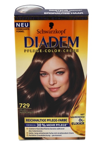 [14412] Schwarzkopf Haarfarbe Diadem 729 Helles Mandelbraun