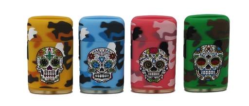 [6467] PROF Sturmfeuerzeug Camouflage mit blauer Flamme