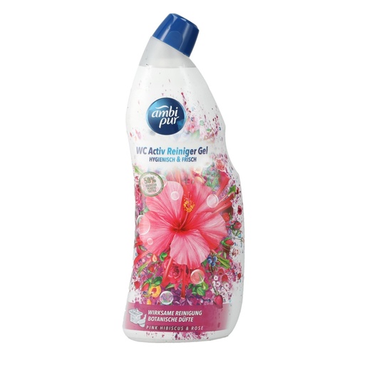 [P0000203] Ambi Pur WC-Reiniger 750ml Active Gel Pink Hibiscus & Rose