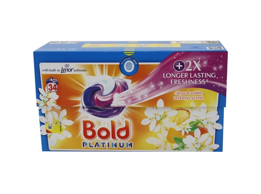 [P0000422] Bold PLATINUM (Lenor) All-in-1 Pods Citrus & Verbena 34WL