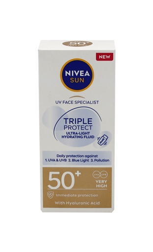 [P0000439] NIVEA Sun UV Face Specialist Triple Ultraleichtes Feuchtigkeitsfluid LSF 50+ 40 ml