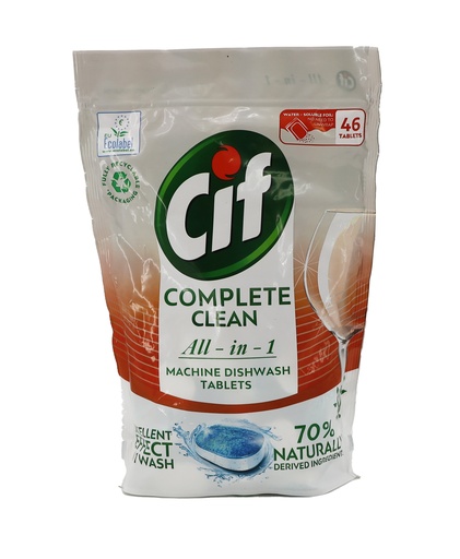 [P0000933] Cif Complete Clean ALL-in-ONE Geschirrspüler Tabs Regular 46WL