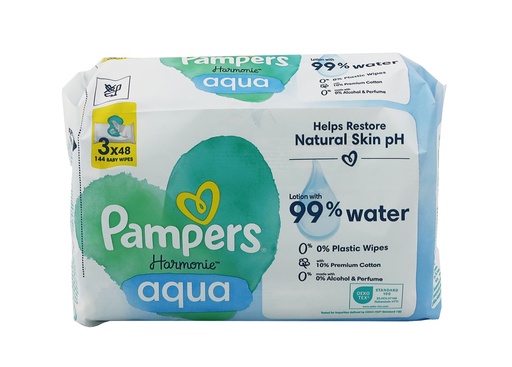 [P0001297] Pampers Harmonie Feuchttücher für Babys 3x48 Stück Aqua