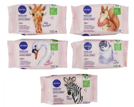 [P0001347] NIVEA Mizellen-Reinigungstücher Design Edition, 25 St