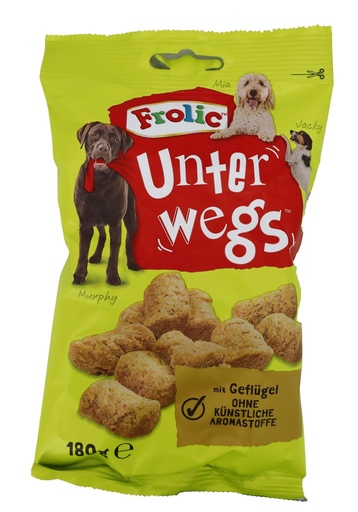 [P0001445] Frolic Unterwegs mit Geflügel 180g | Trainer | Snacks | Hund