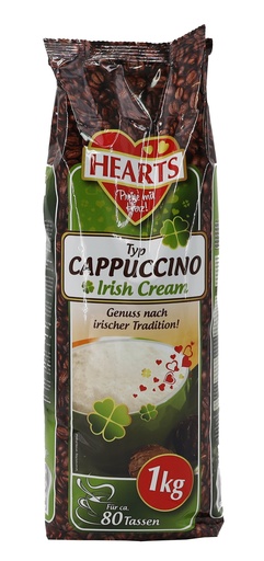 [P0001529] HEARTS Cappuccino Irish 1kg STBT