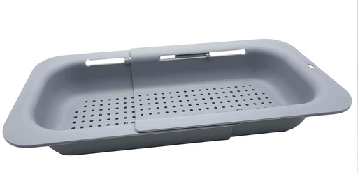 [P0001614] Spülbecken Abtropfkorb Größenverstellbar, 18,5x8x36,5-48,5cm, anthrazitopie)